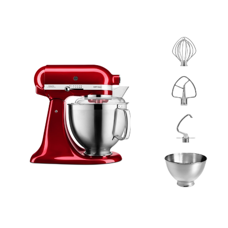 KITCHENAID Artisan 4,8 Liter - 5KSM185PSECA Küchenmaschine Liebesapfel Rot (300 Watt)