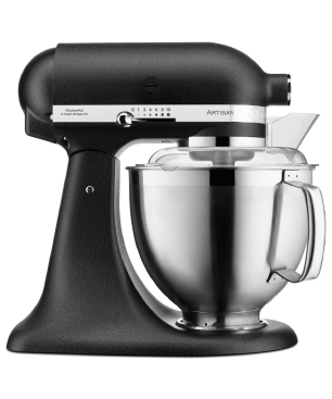 KITCHENAID Artisan 4,8 Liter - 5KSM185PSEBK Küchenmaschine Gusseisen Schwarz (300 Watt)