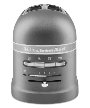 KITCHENAID ARTISAN mit 1 Sandwichzange 5KMT2204EGR Toaster Imperial Grey (1250 Watt, Schlitze: 2)