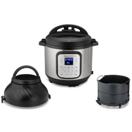 INSTANT POT Duo Crisp + Air Fryer 8L Multikocher, Silber)