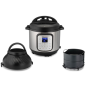 INSTANT POT Duo Crisp + Air Fryer 8L Multikocher, Silber)