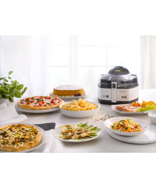 DELONGHI MultiFry Classic FH1163/1 Heißluftfritteuse 1600 Watt Schwarz/Weiß