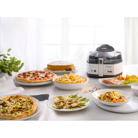 DELONGHI MultiFry Classic FH1163/1 Heißluftfritteuse 1600 Watt Schwarz/Weiß