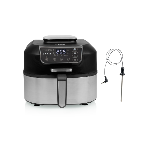 PRINCESS XXL Heißluftfritteuse 1760 Watt Silber-Schwarz