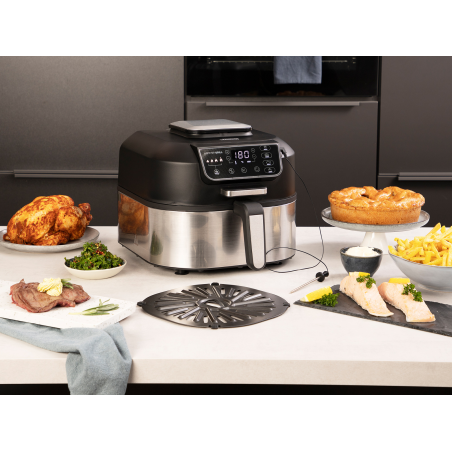 PRINCESS XXL Heißluftfritteuse 1760 Watt Silber-Schwarz