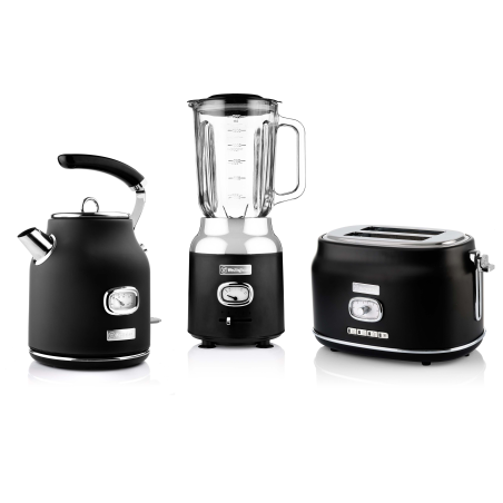 WESTINGHOUSE WES07 Wasserkocher Toaster Mixer Set schwarz (815 Watt, Schlitze: 2)
