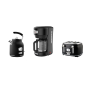 WESTINGHOUSE WES24 Wasserkocher Toaster Kaffeemaschine Set schwarz (1750 Watt, Schlitze: 4)