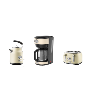 WESTINGHOUSE WES26 Wasserkocher Toaster Kaffeemaschine Set weiß (1750 Watt, Schlitze: 4)