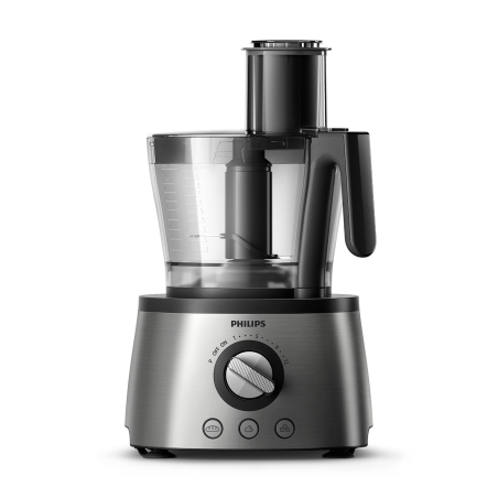 PHILIPS HR7778/00 7000 Series Kompaktküchenmaschine Schwarz (Rührschüsselkapazität: 3,4 Liter, 1300 Watt)