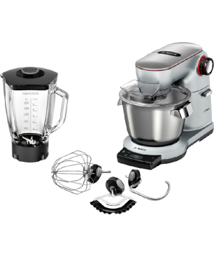 BOSCH MUM 9YX5S12 OPTIMUM PLATINUM SILVER Küchenmaschine Silber (Rührschüsselkapazität: 5,5 Liter, 1500 Watt)