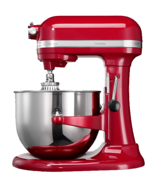KITCHENAID 5KSM7580XEER Sparset inkl. 5 Zubehöre Küchenmaschine Empire Rot (Rührschüsselkapazität: 6,9 Liter, 500 Watt)