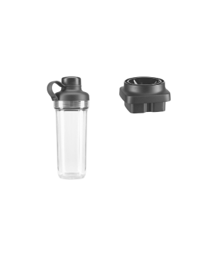 KITCHENAID K400 Standmixer mit Smoothie-Maker 2Go! Standmixer Gusseisen Schwarz (1200 Watt, 1.4 Liter)