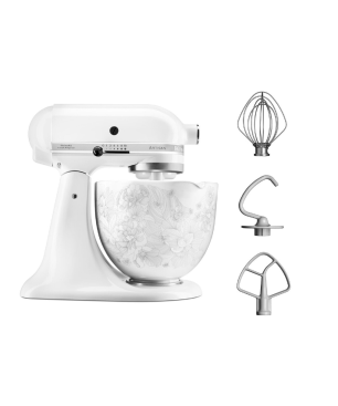 KITCHENAID Artisan 4,8 Liter - 5KSM156WFEWH Küchenmaschine Floral White (300 Watt)