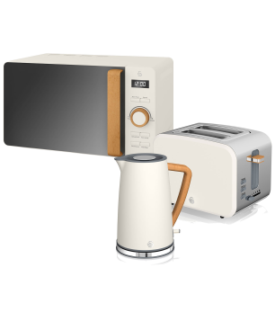 SWAN Nordic STRP1060WHTNEU Set Toaster und Wasserkocher Weiß (2200 Watt, Schlitze: 2)