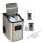 COSTWAY 2,5L Wassertank Eiswürfelmaschine (180 Watt, Silber) COSTWAY 2,5L Wassertank Eiswürfelmaschine (180 Watt, Silber)