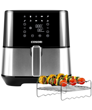 COSORI CP258-AF-DEU Heißluftfritteuse 1700 Watt schwarz/silber