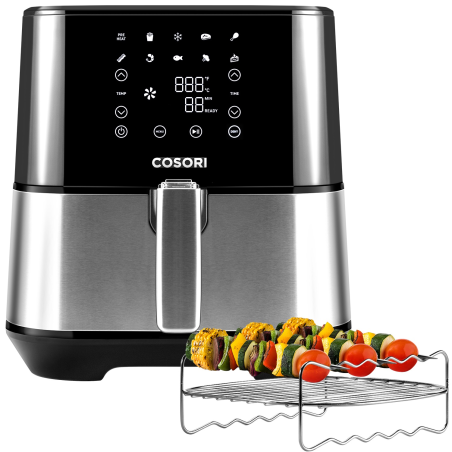 COSORI CP258-AF-DEU Heißluftfritteuse 1700 Watt schwarz/silber