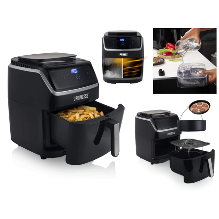 PRINCESS Dampfgarer & Fritteuse Heißluftfritteuse 1700 Watt Schwarz