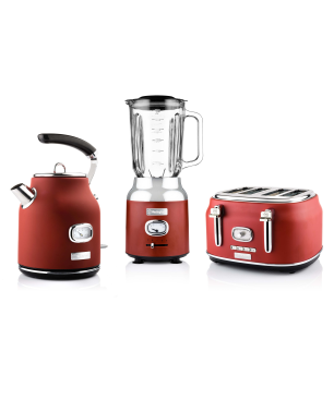 WESTINGHOUSE WES11 Wasserkocher Toaster Mixer Set rot (1750 Watt, Schlitze: 4)